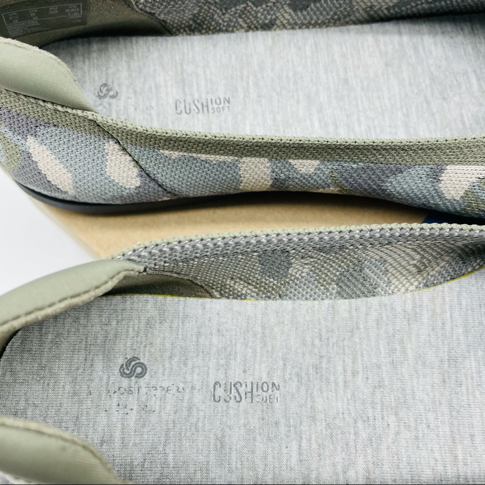 Women's Camo Slip-On Ballet Flats - Olive - Picture 7 of 15